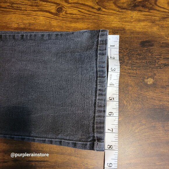 Vtg Angel Jeans 11 Skinny Flare Mid Rise Tummy Control Charcoal Stretch 90's Y2k - Picture 10 of 11